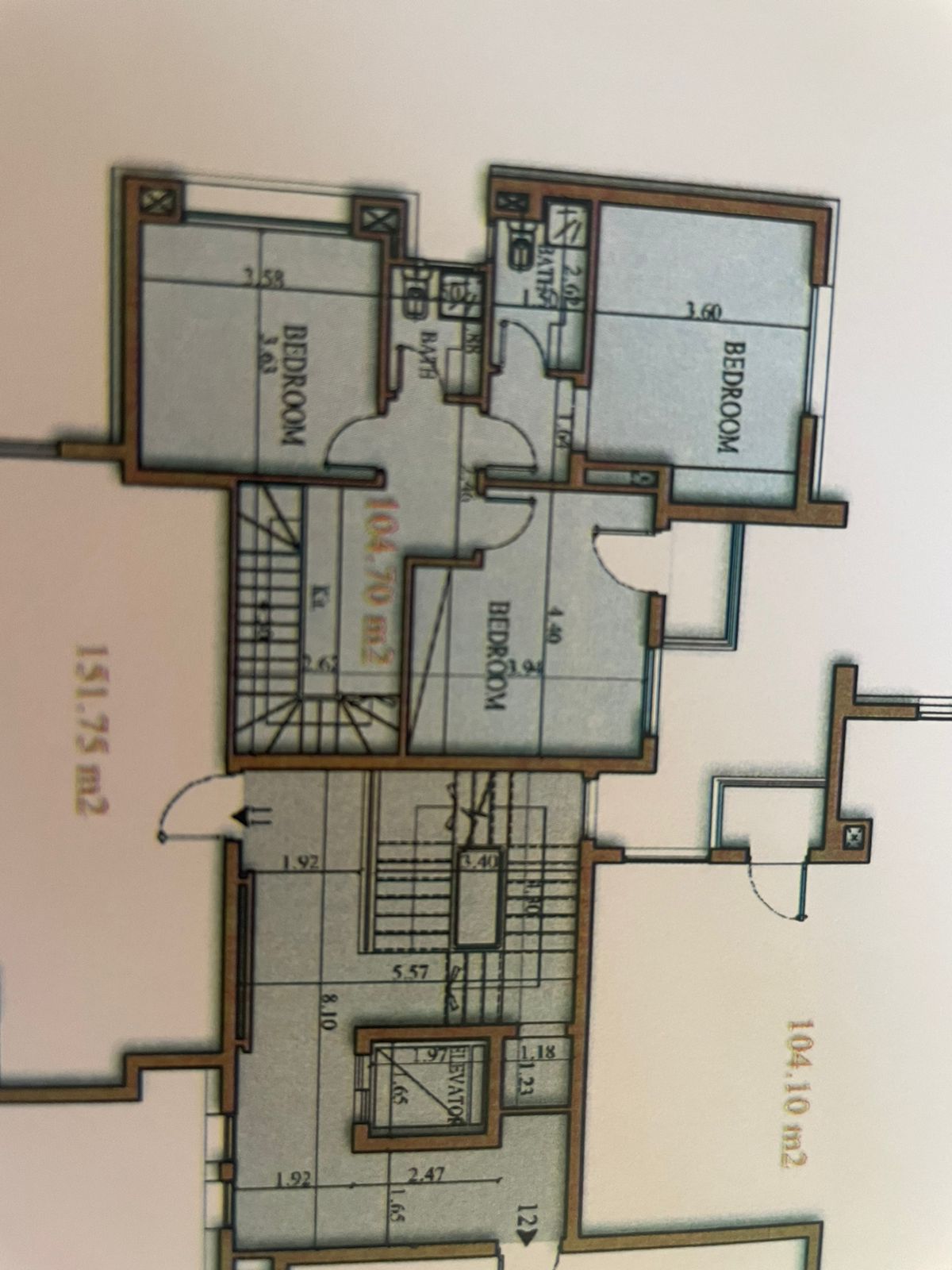 Floor plan for duplex at Palm Parks