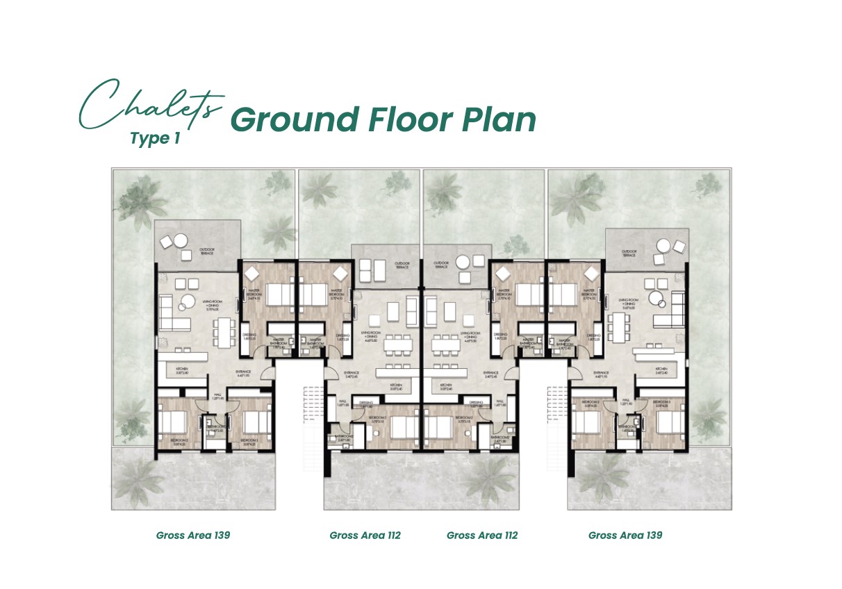 Floor plan for chalet at Il Bayou