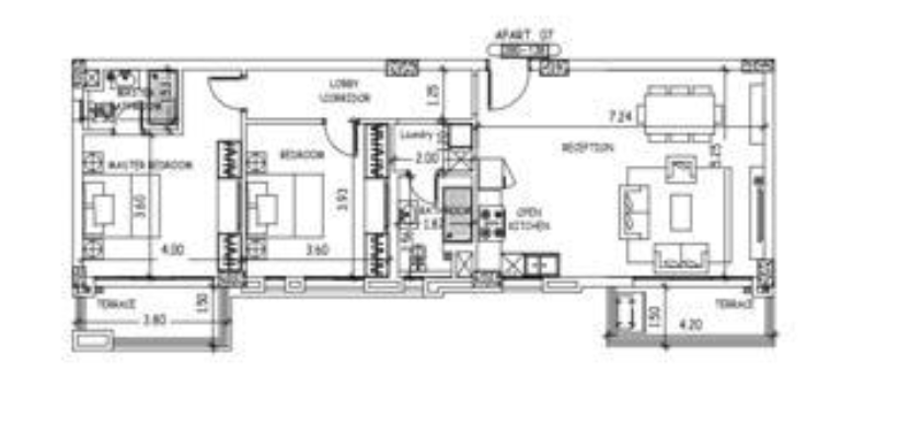 Floor plan for apartment at Park View - Haptown