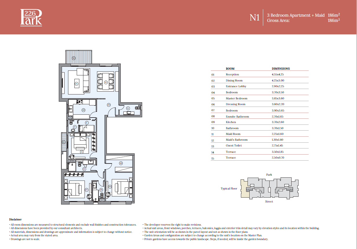 Floor plan for apartment at HAPTown