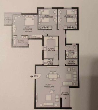 Floor plan for apartment at Taj City