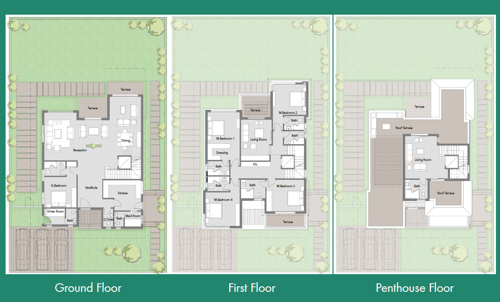 Floor plan for villa at Badya