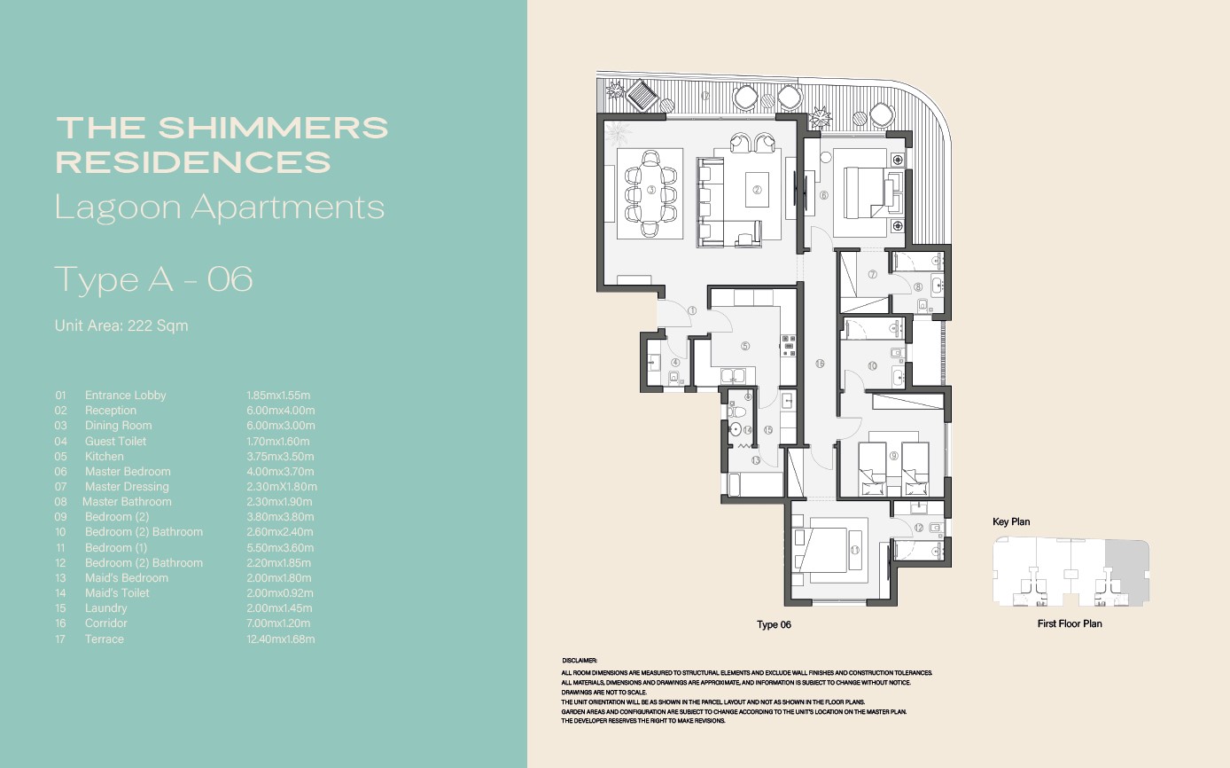 Floor plan for apartment at Swan Lake West