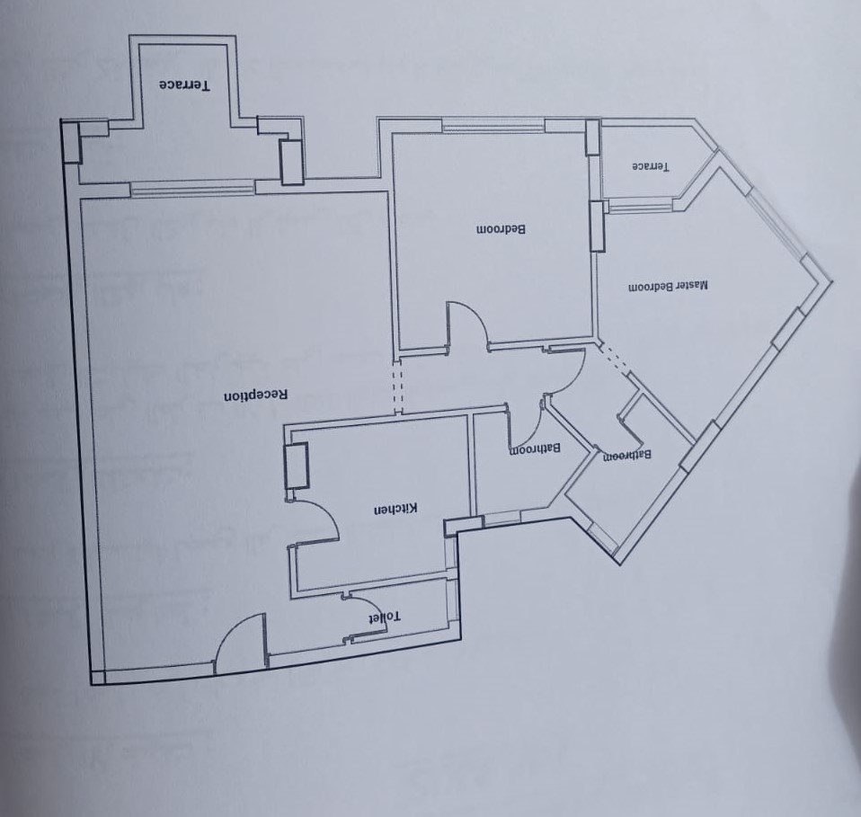 Floor plan for apartment at Axis X Iwan