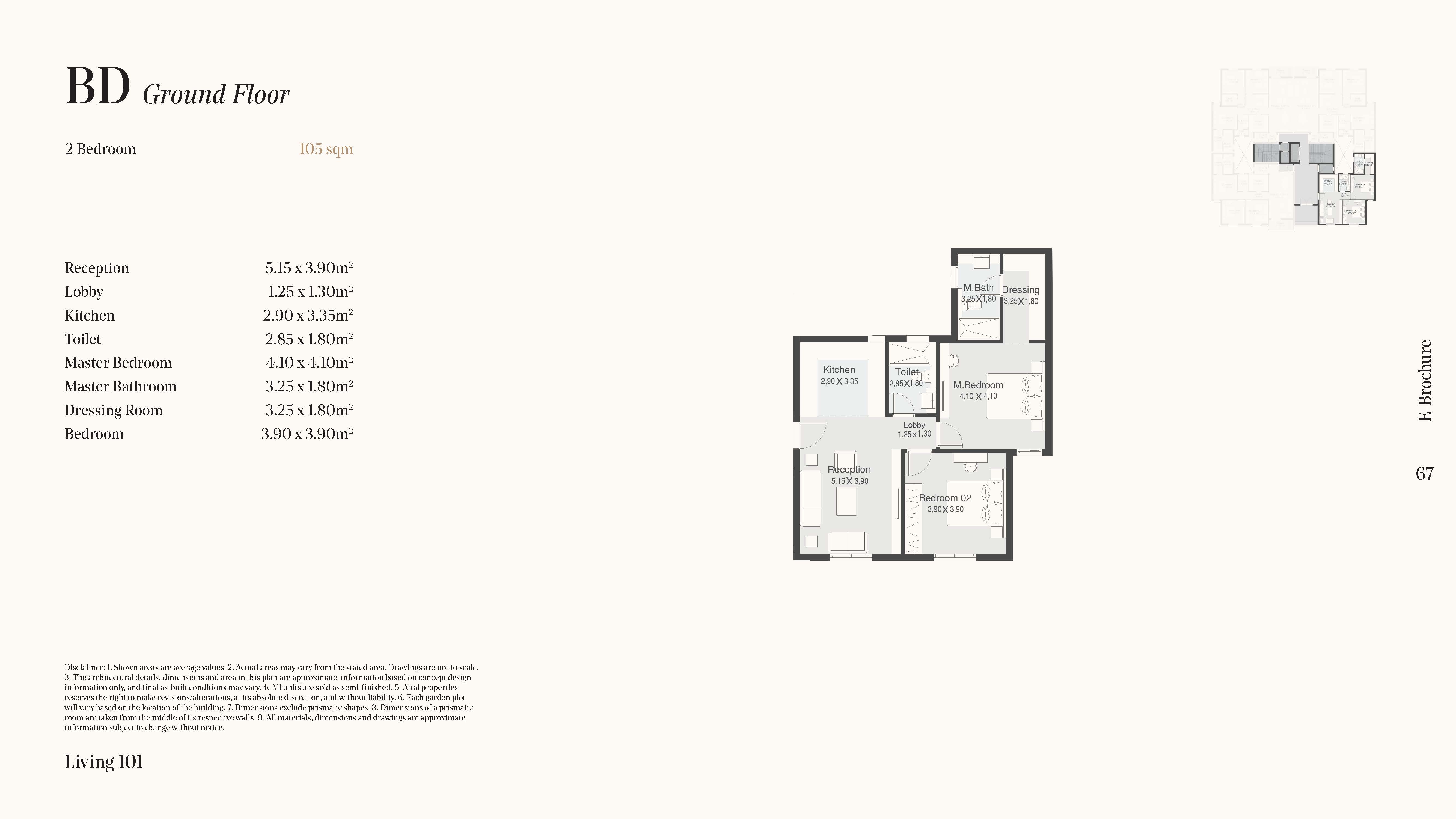Floor plan for apartment at The 101
