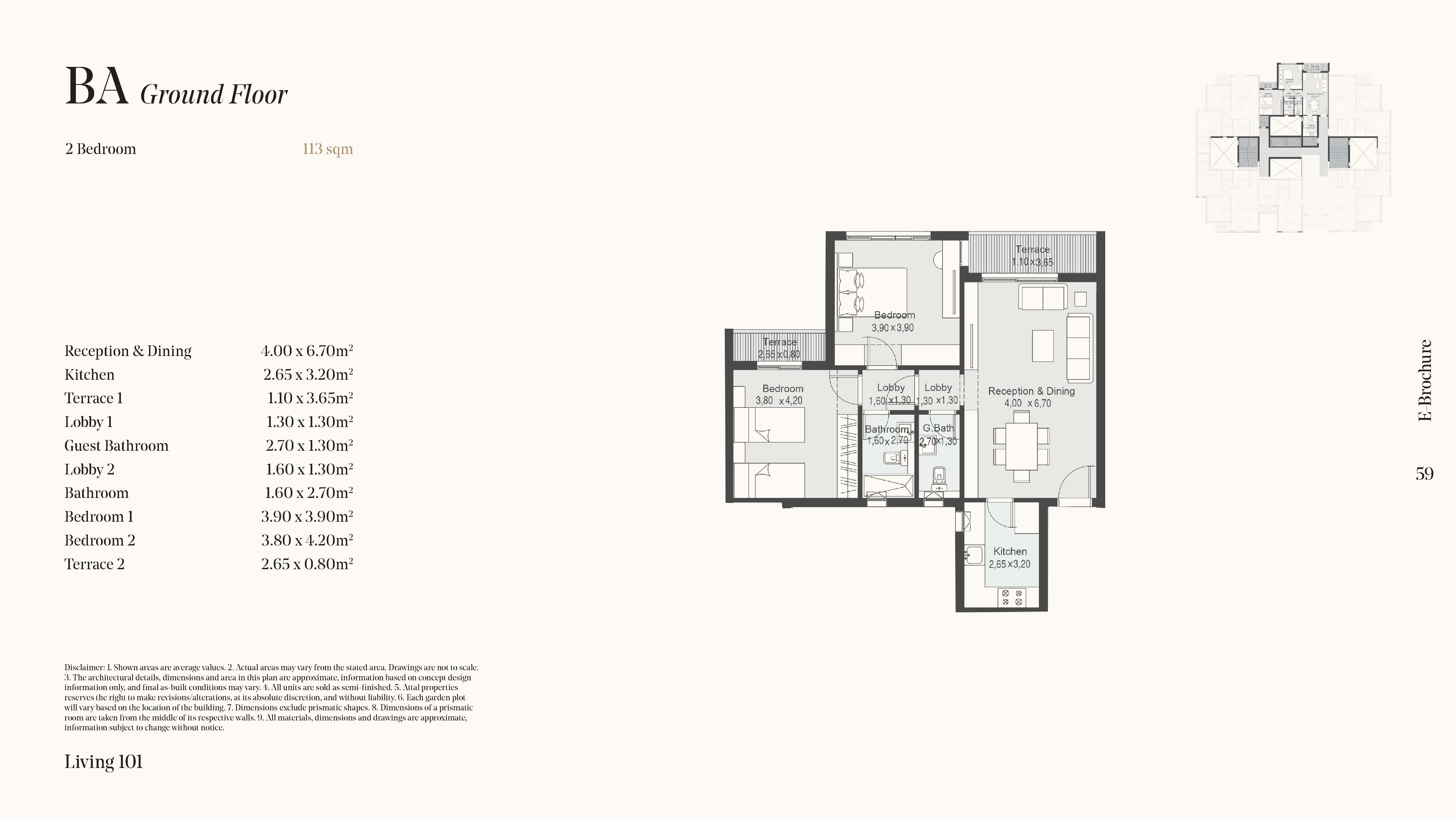 Floor plan for apartment at The 101