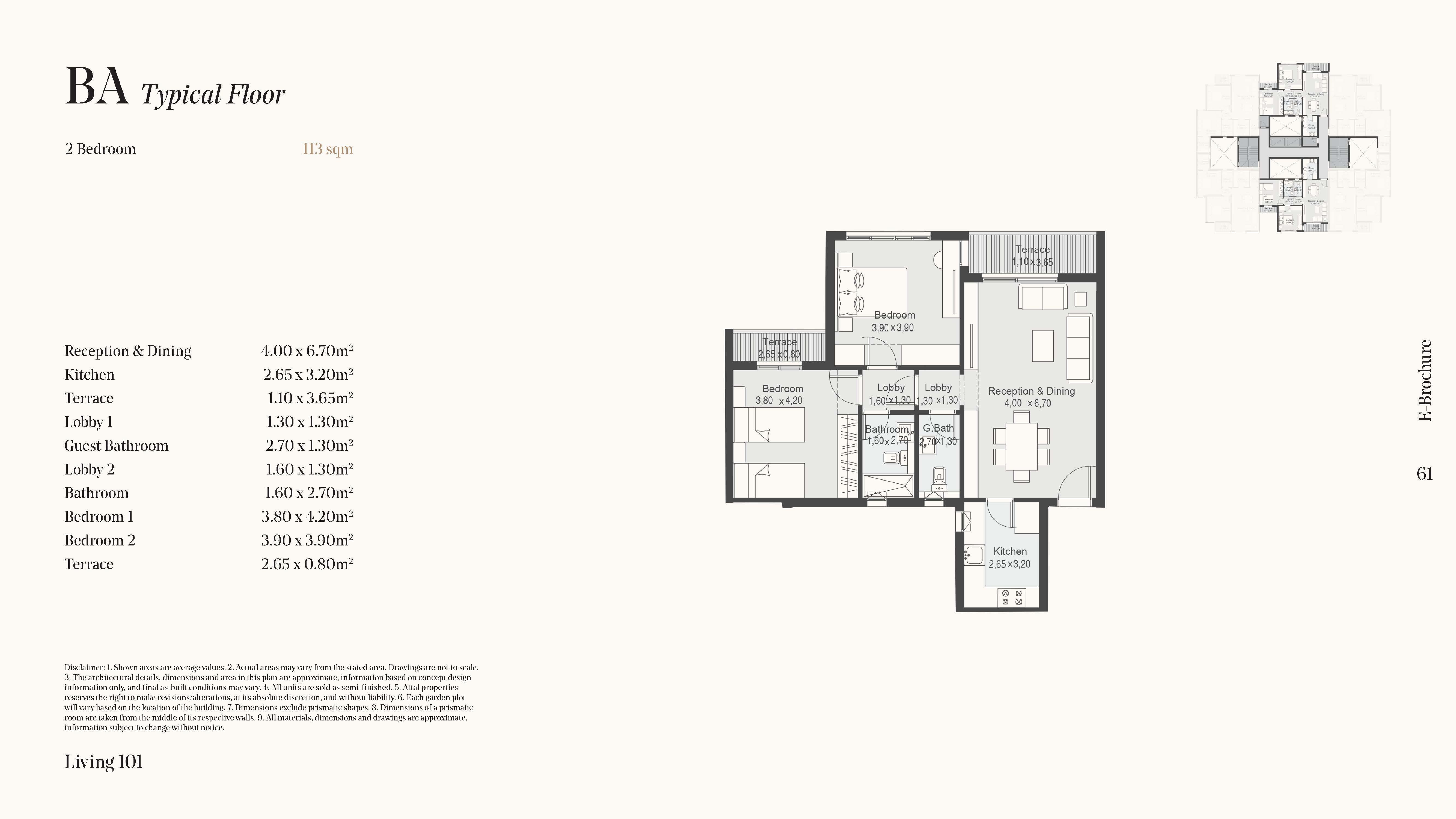 Floor plan for apartment at The 101