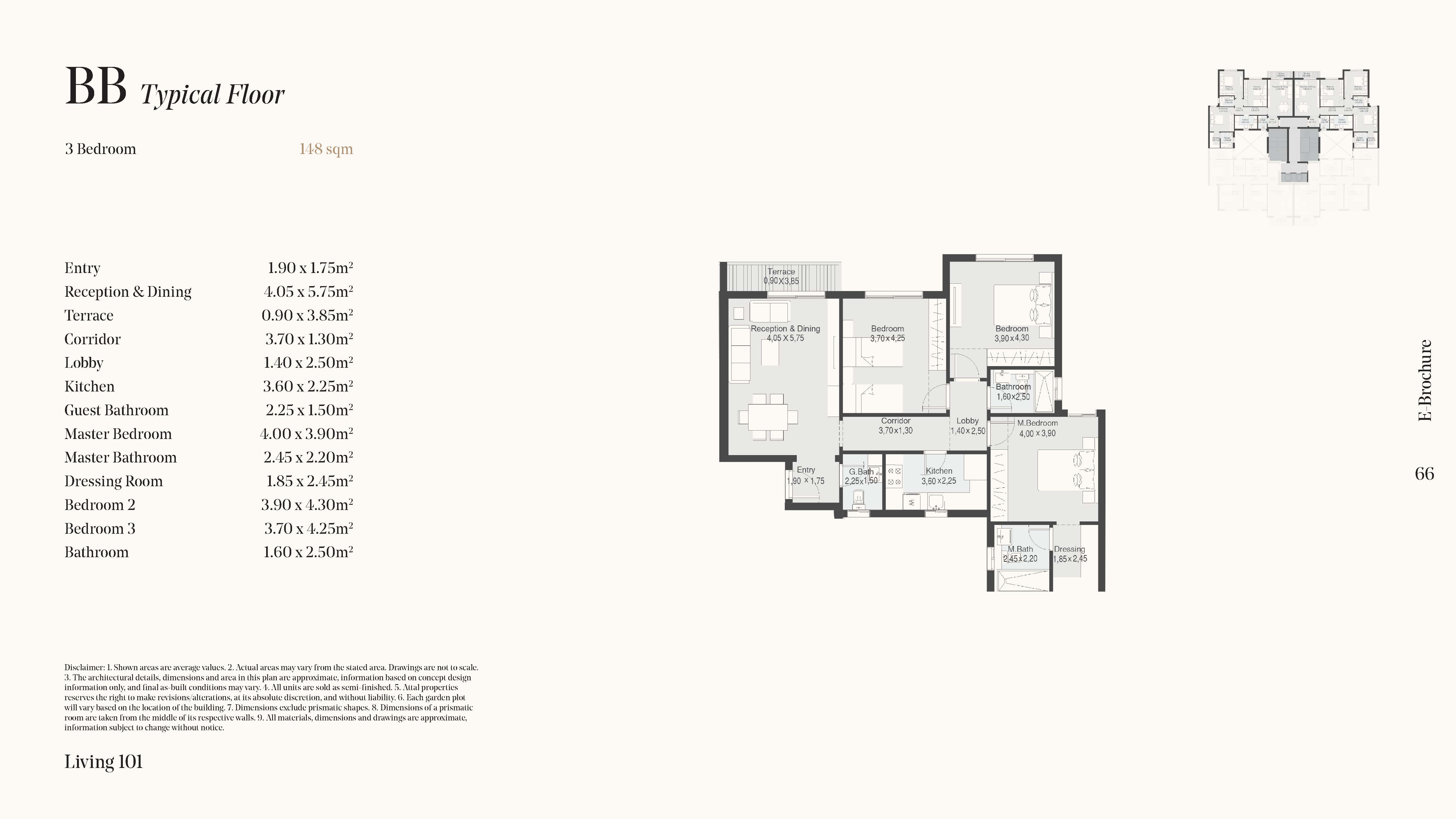 Floor plan for apartment at The 101