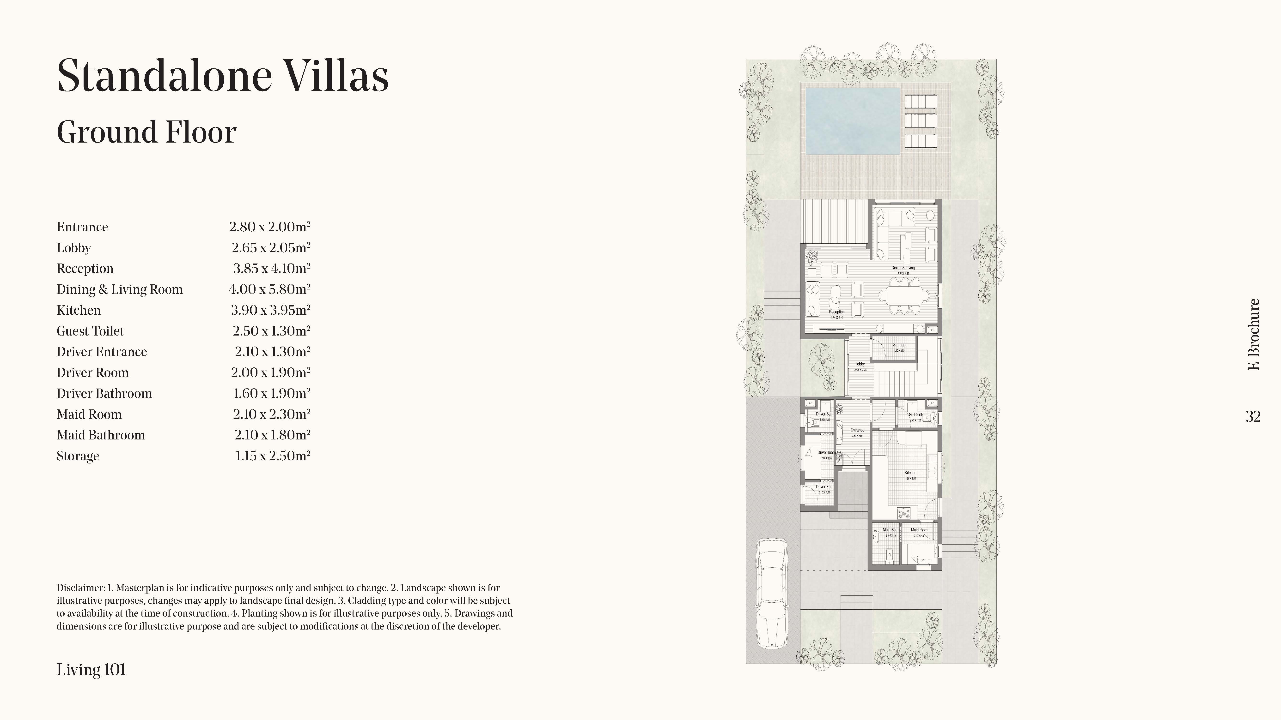 Floor plan for villa at The 101