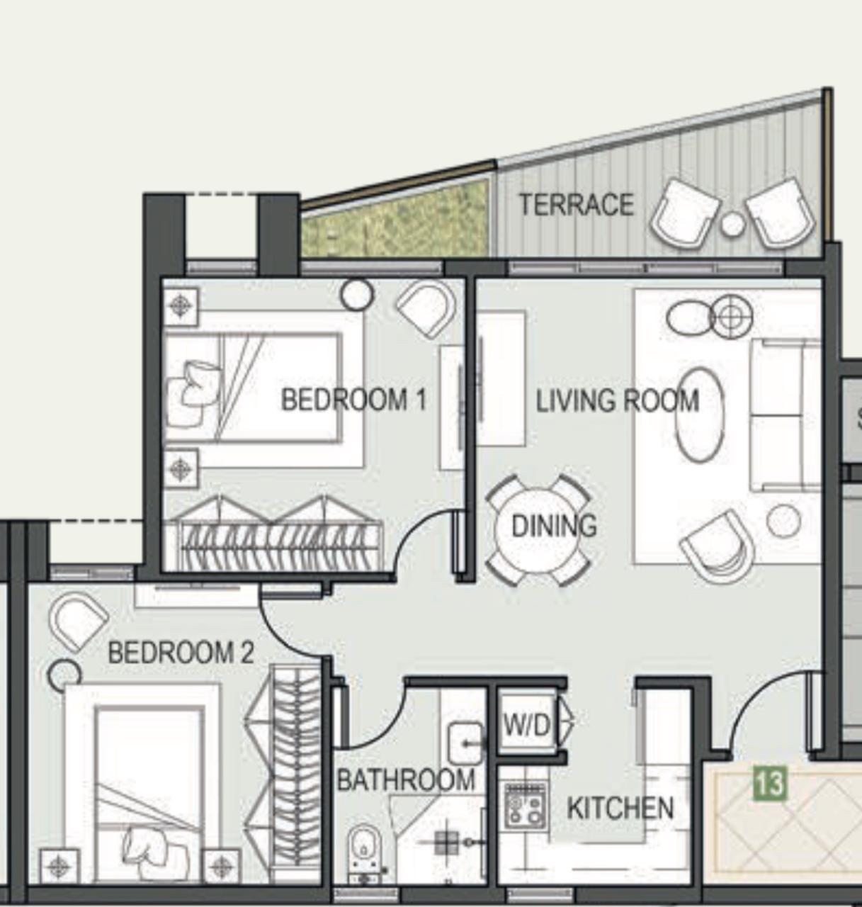 Floor plan for apartment at Privado