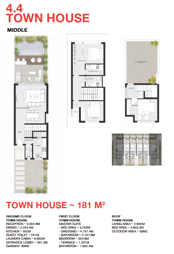Floor plan for townhouse at Notion