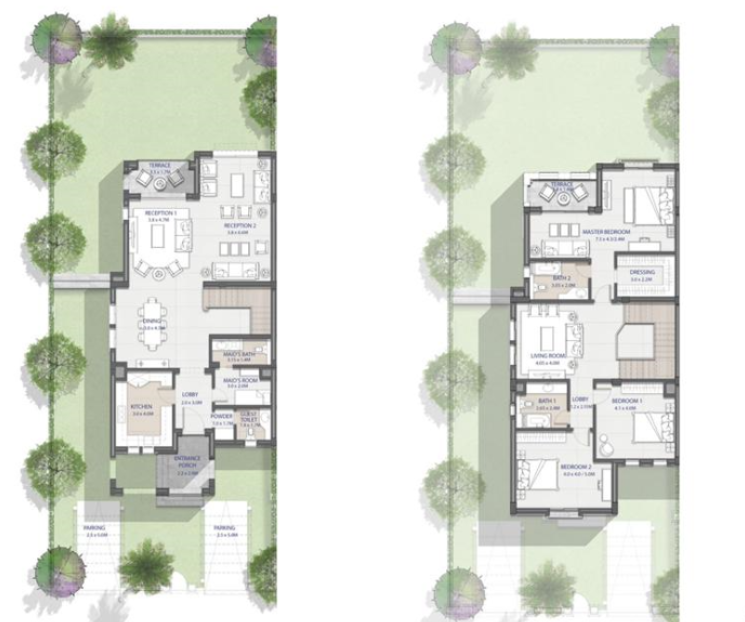 Floor plan for townhouse at City Gate