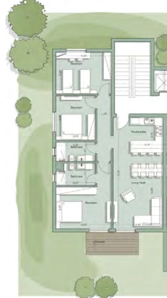 Floor plan for chalet at Fouka Bay