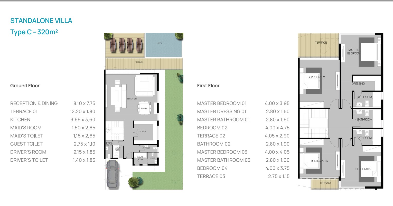 Floor plan for villa at Safia - Ras El Hekma