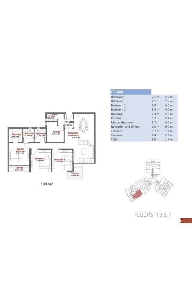 Floor plan for apartment at The Capitalway