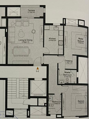 Floor plan for apartment at O West Orascom