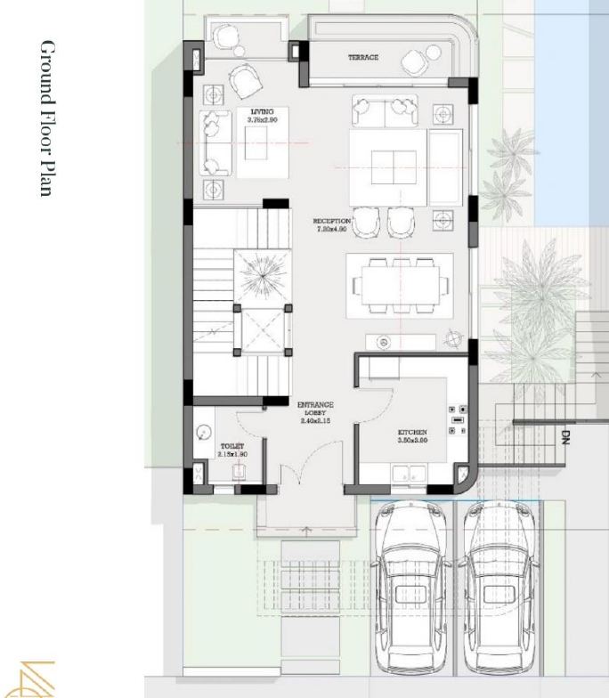 Floor plan for villa at V40