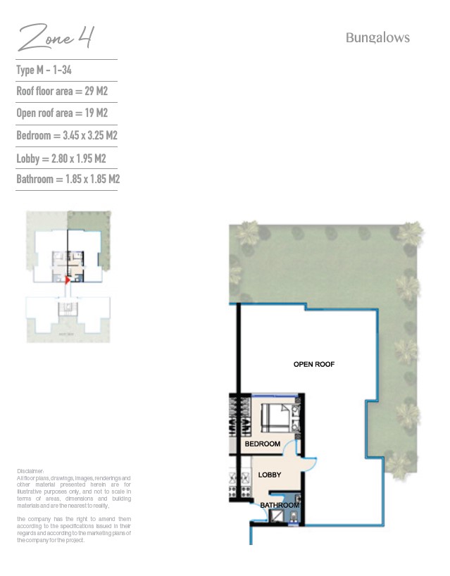 Floor plan for chalet at Bungalows