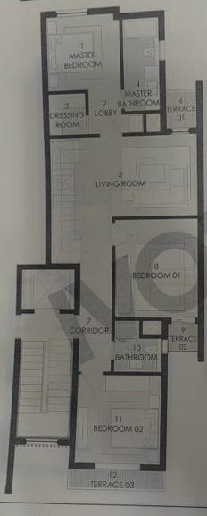 Floor plan for duplex at Ivoire West