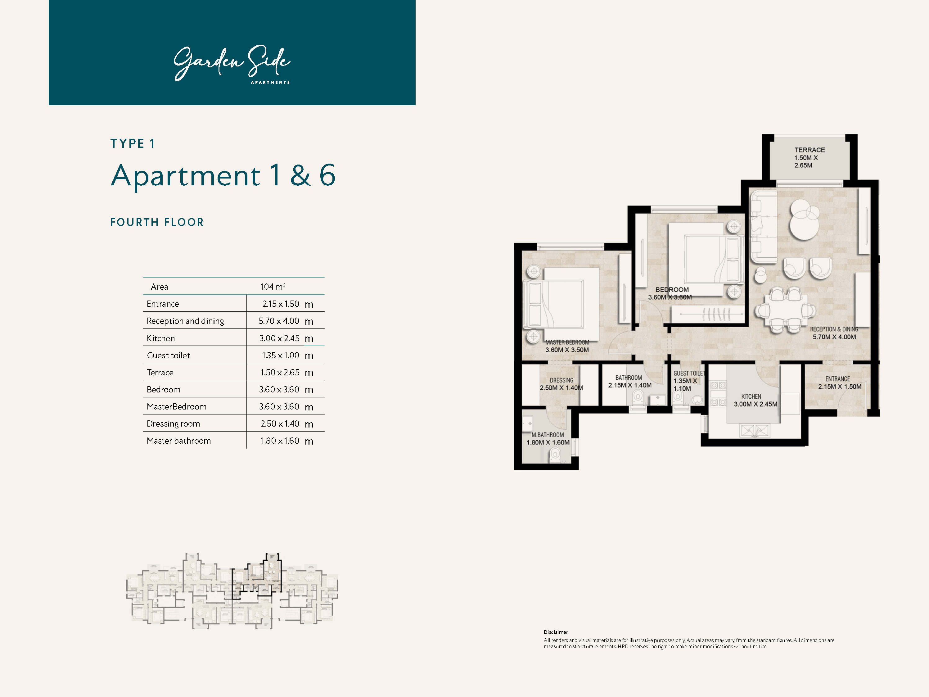 Floor plan for apartment at Garden Lakes
