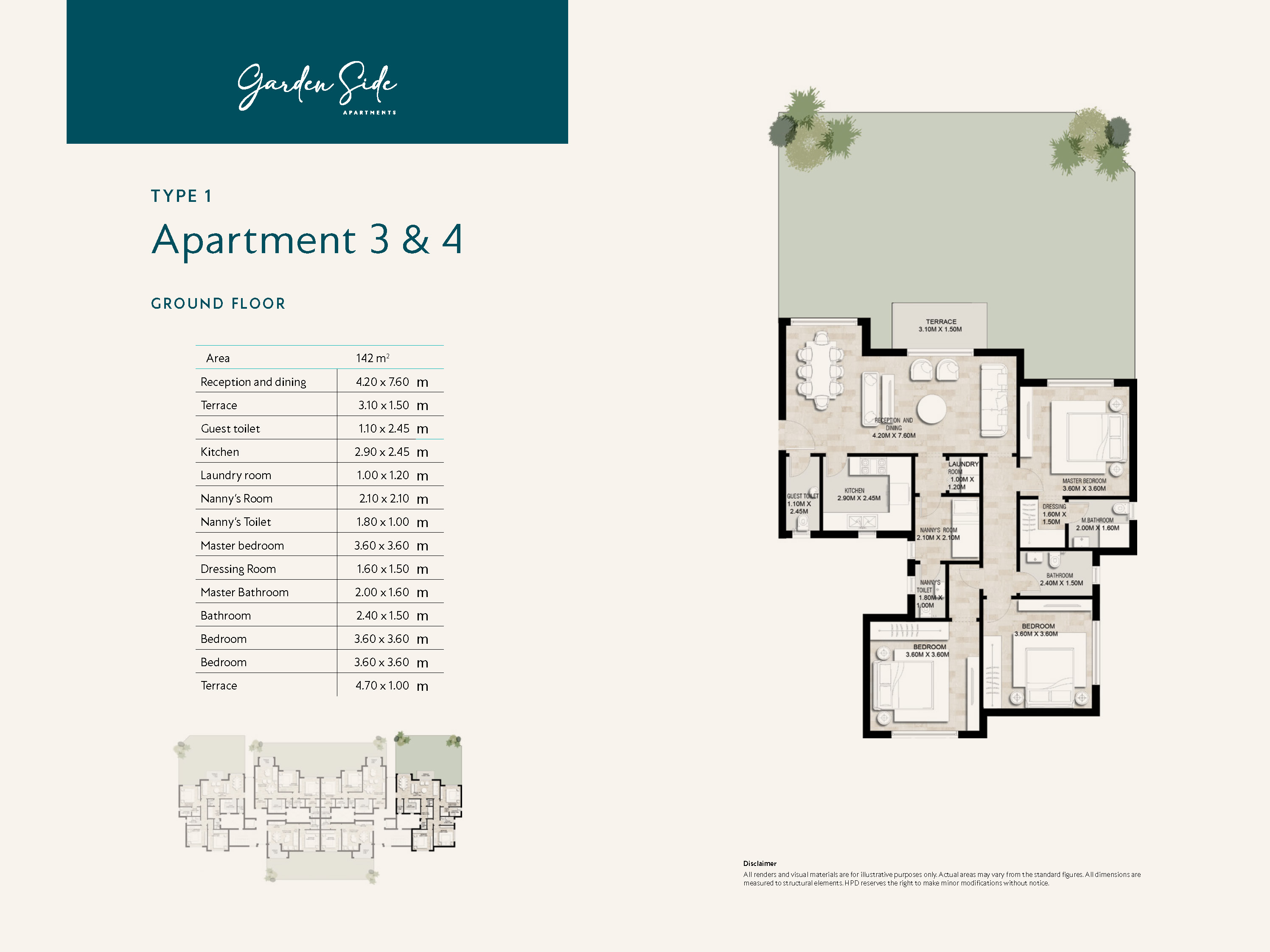 Floor plan for apartment at Garden Lakes