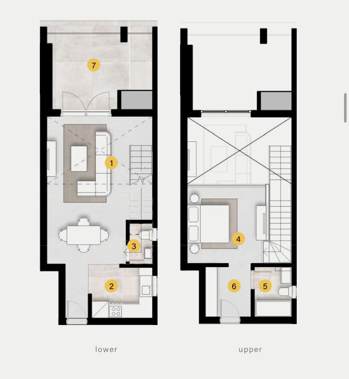 Floor plan for duplex at ZED