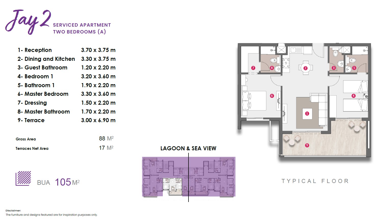 Floor plan for apartment at D.O.S.E
