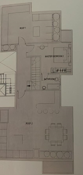 Floor plan for penthouse at Sarai