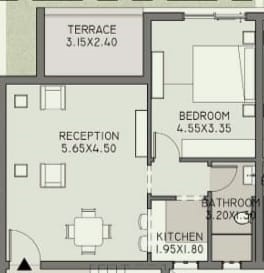 Floor plan for apartment at Origami Golf