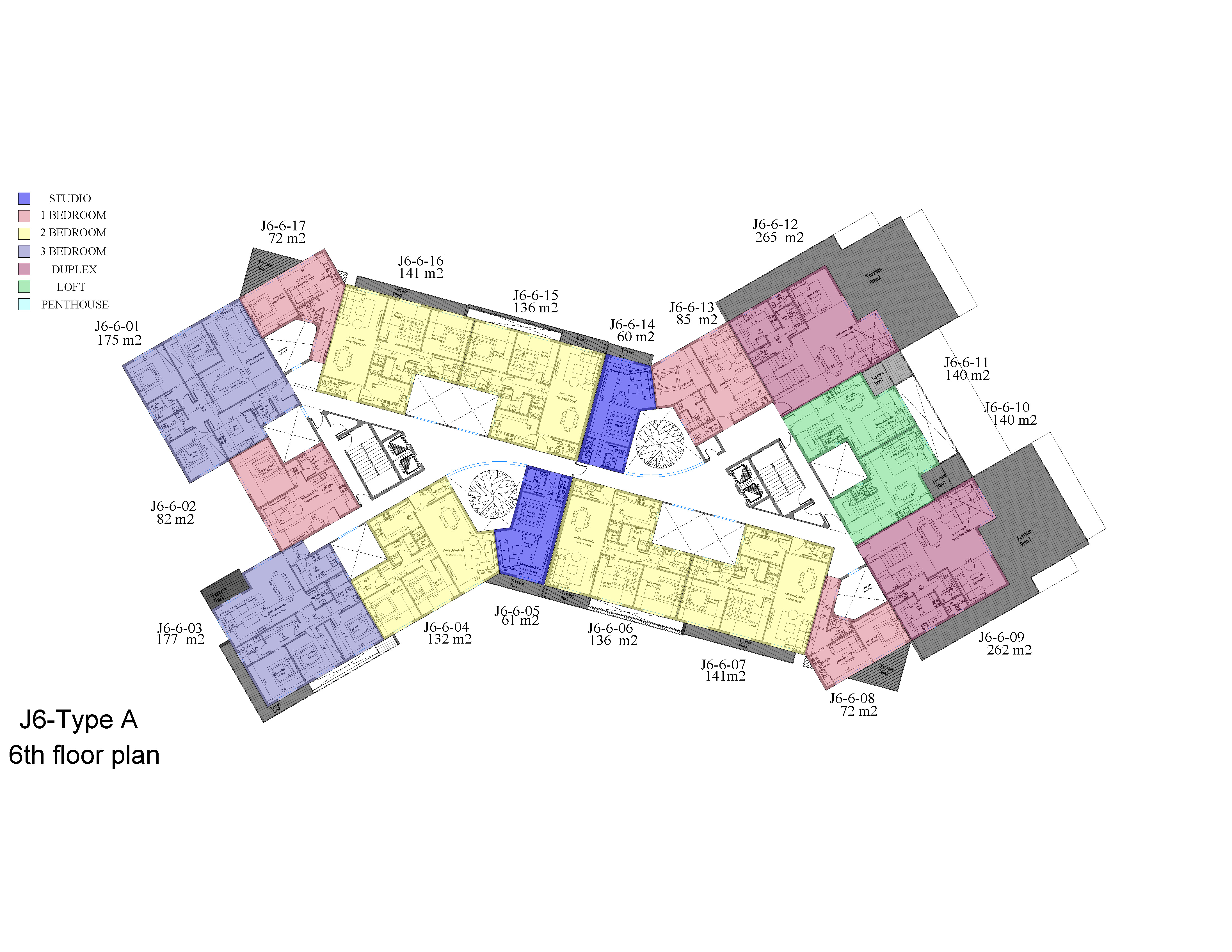 Floor plan for studio at Jazebeya