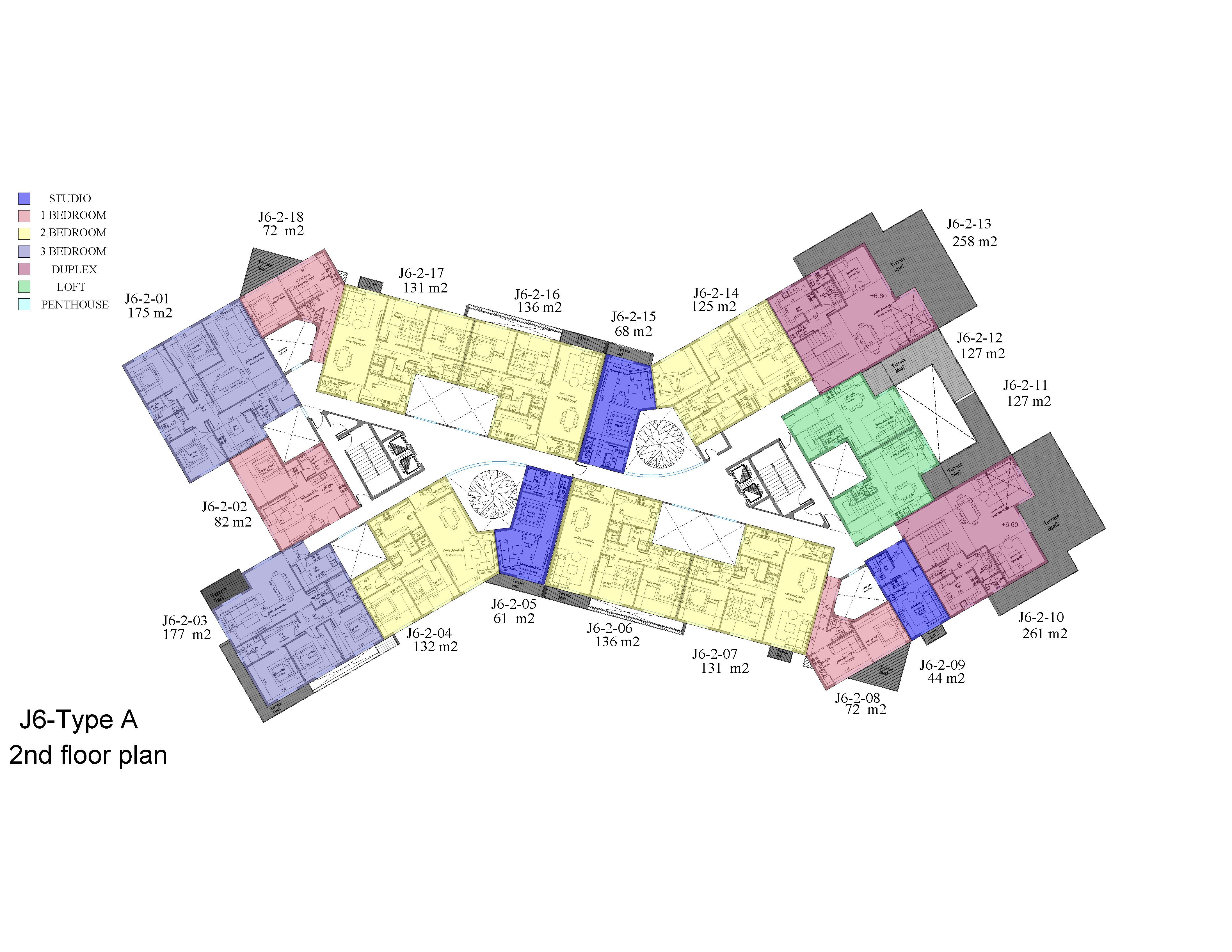 Floor plan for duplex at Jazebeya