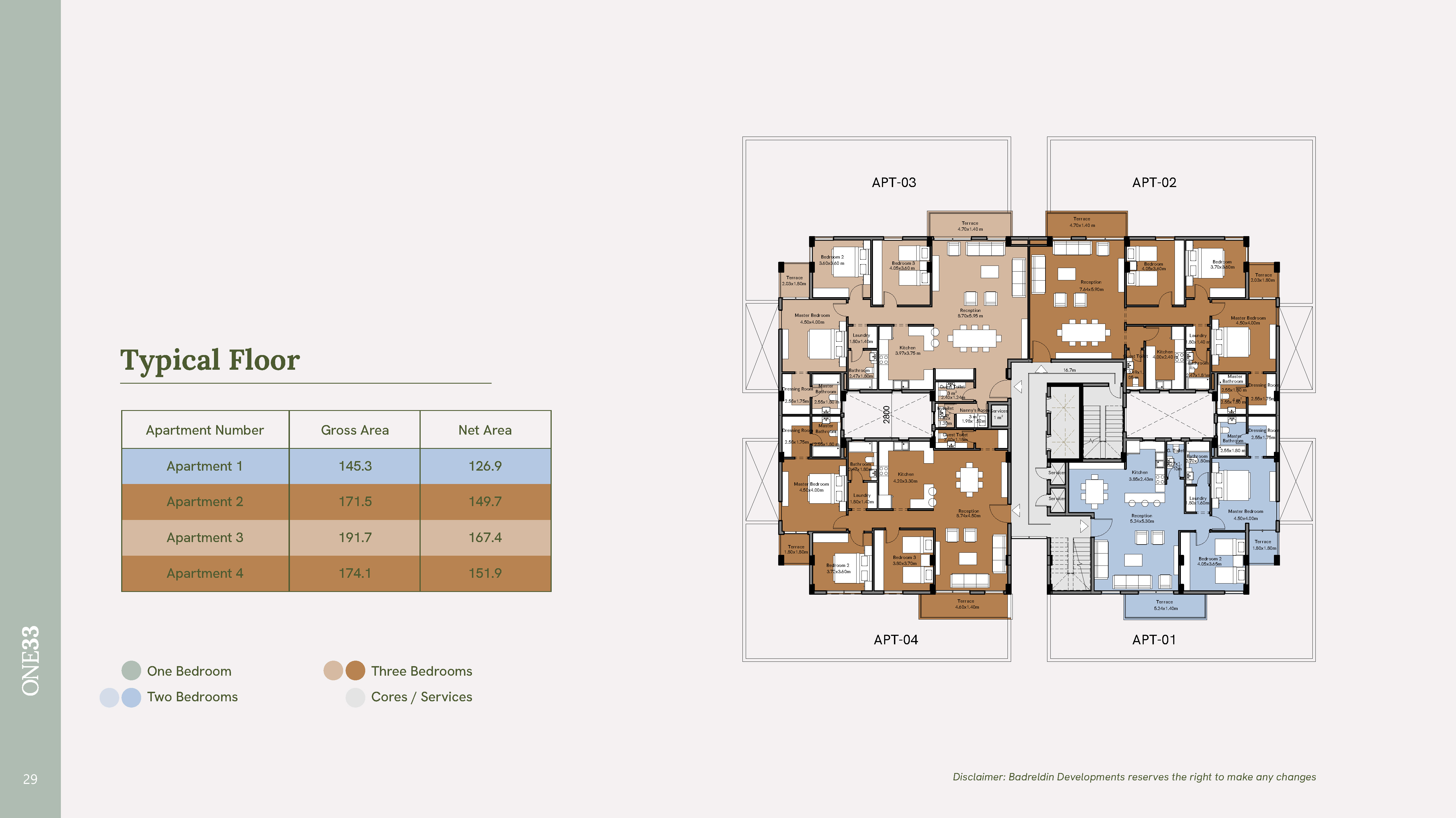 Floor plan for apartment at One33-Phase One