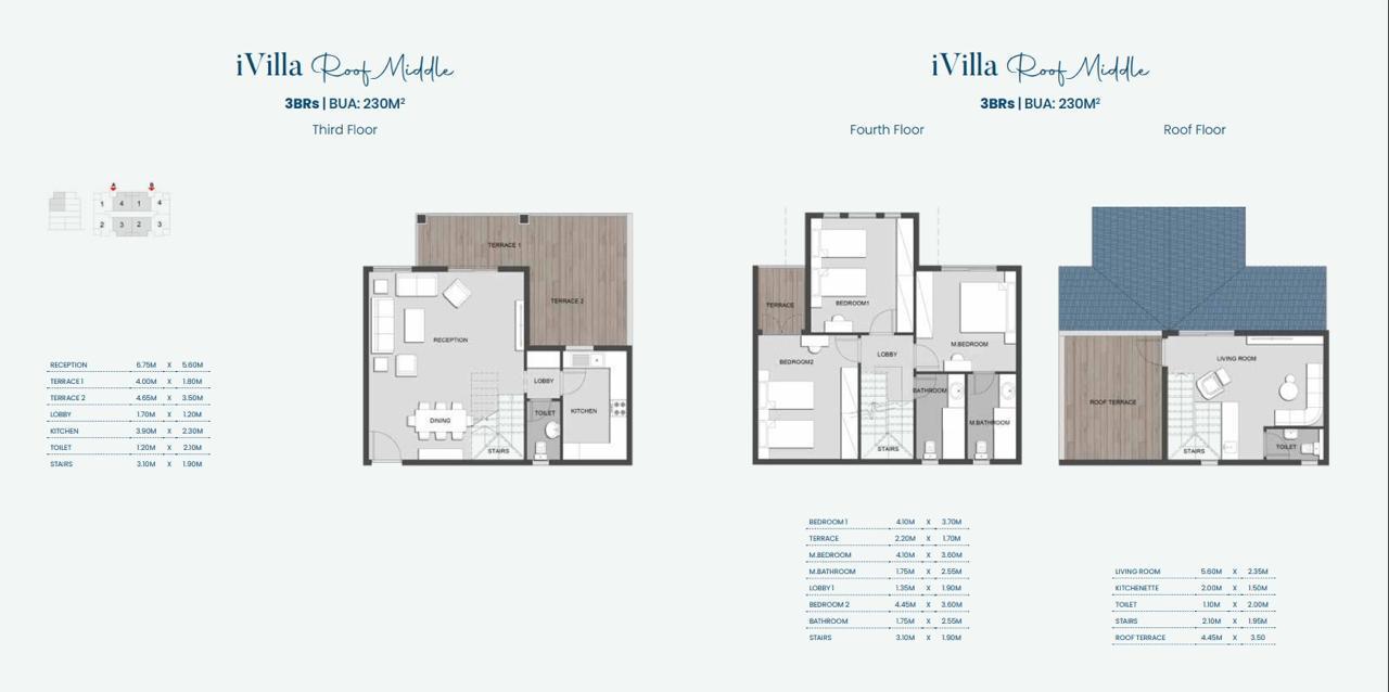 Floor plan for duplex at Aliva Mountain View Mostakbal City