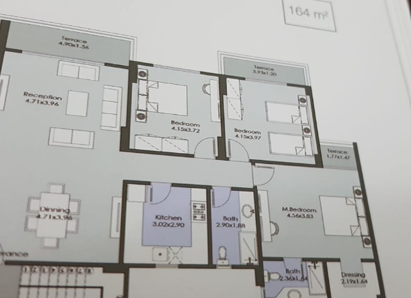 Floor plan for apartment at El Patio Oro