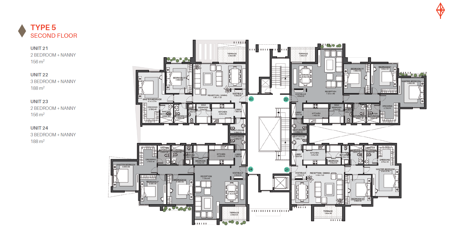 Floor plan for apartment at Eastown Residence