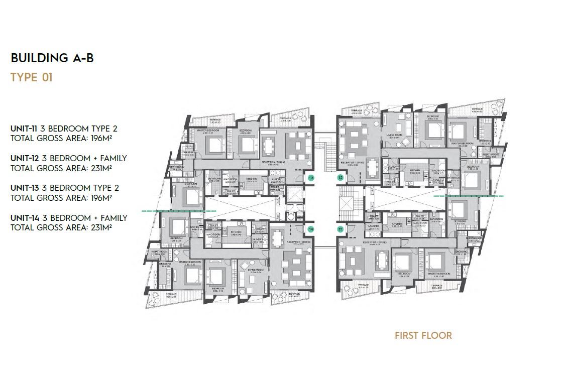 Floor plan for apartment at Six West