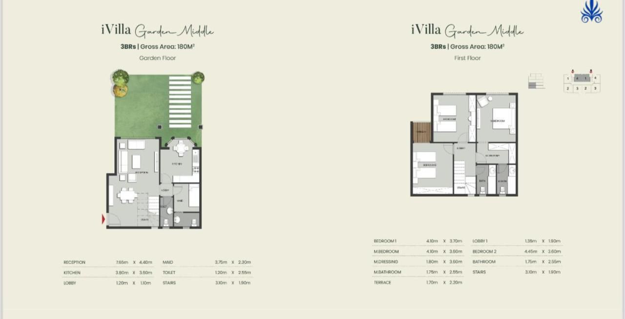 Floor plan for duplex at Aliva Mountain View Mostakbal City