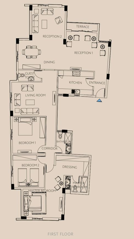 Floor plan for apartment at Acasa Mia