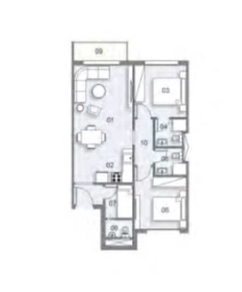 Floor plan for chalet at Lyv Caesar - Ras El Hekma