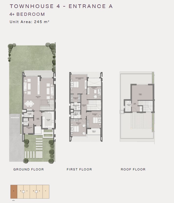 Floor plan for townhouse at Club Hills Residence