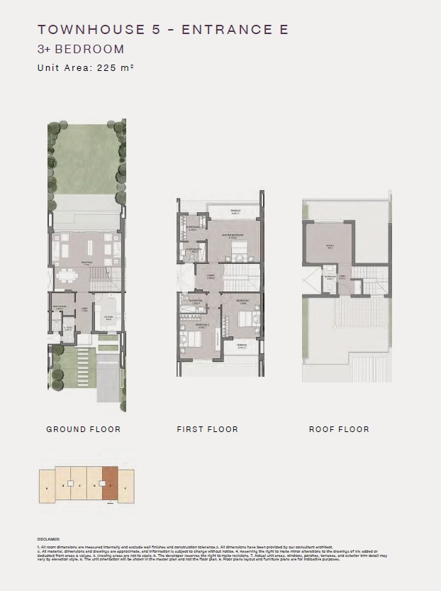 Floor plan for townhouse at Club Hills Residence