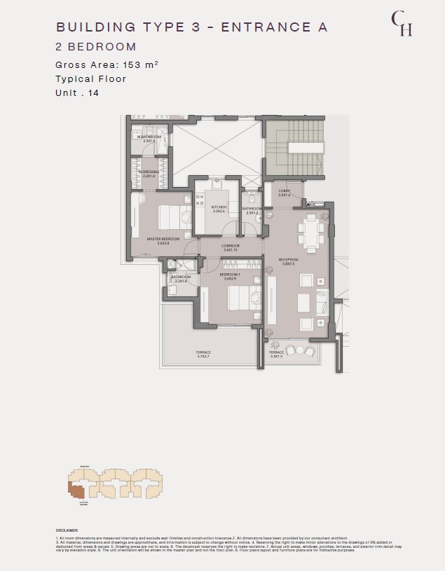 Floor plan for apartment at Club Hills Residence