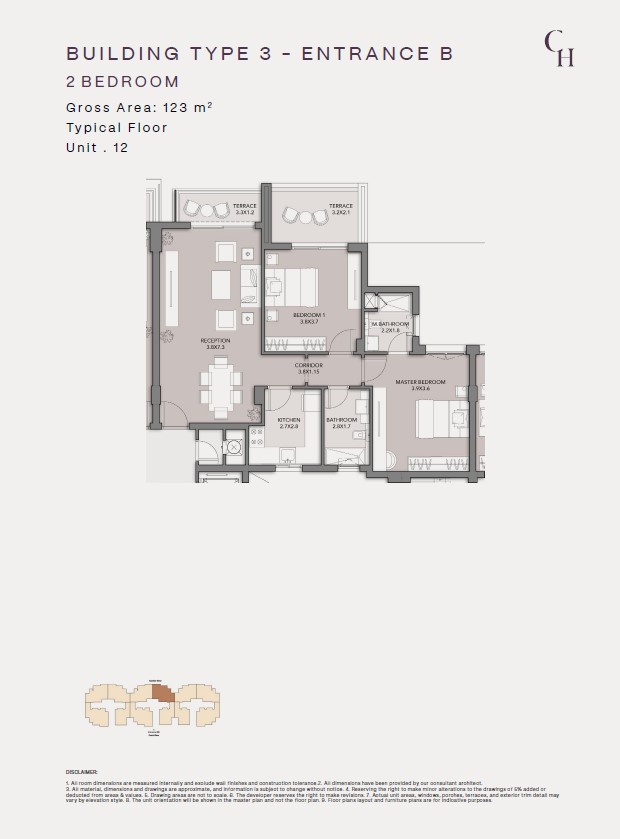 Floor plan for apartment at Spire - Club Hills