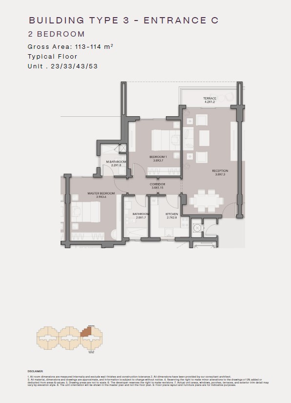 Floor plan for apartment at Club Hills Residence