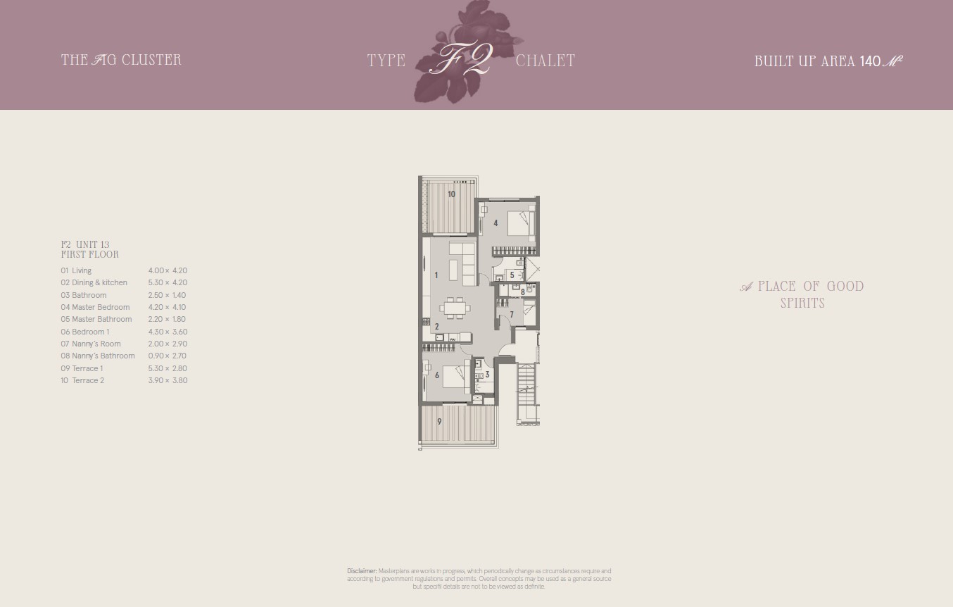 Floor plan for chalet at Marsa Baghush