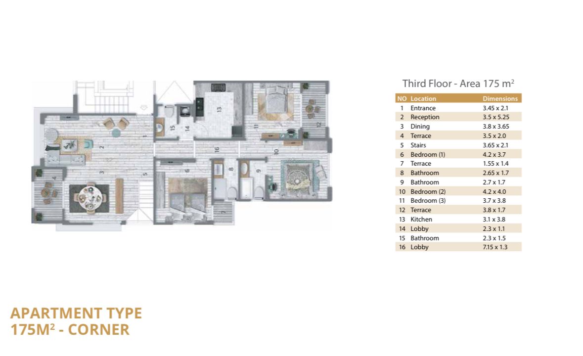 Floor plan for apartment at Stone Residence
