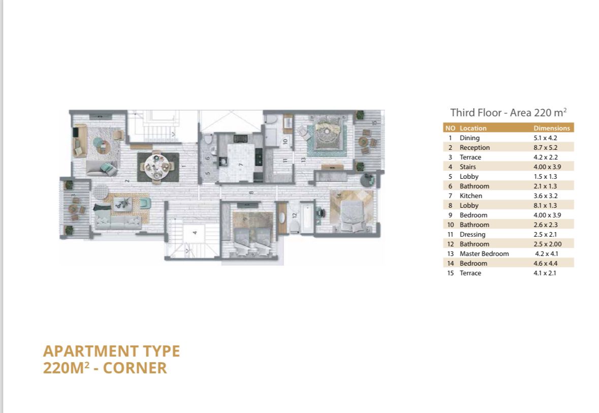 Floor plan for apartment at Stone Residence