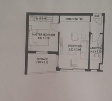 Floor plan for studio at Taj City