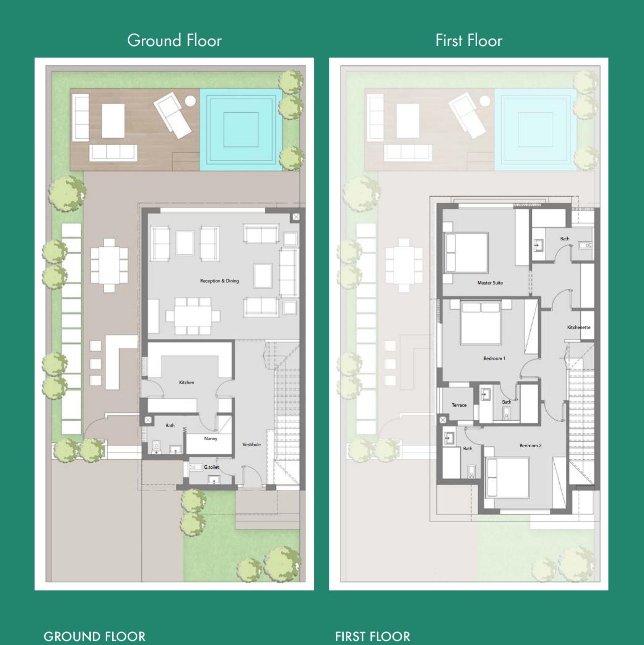 Floor plan for villa at Badya