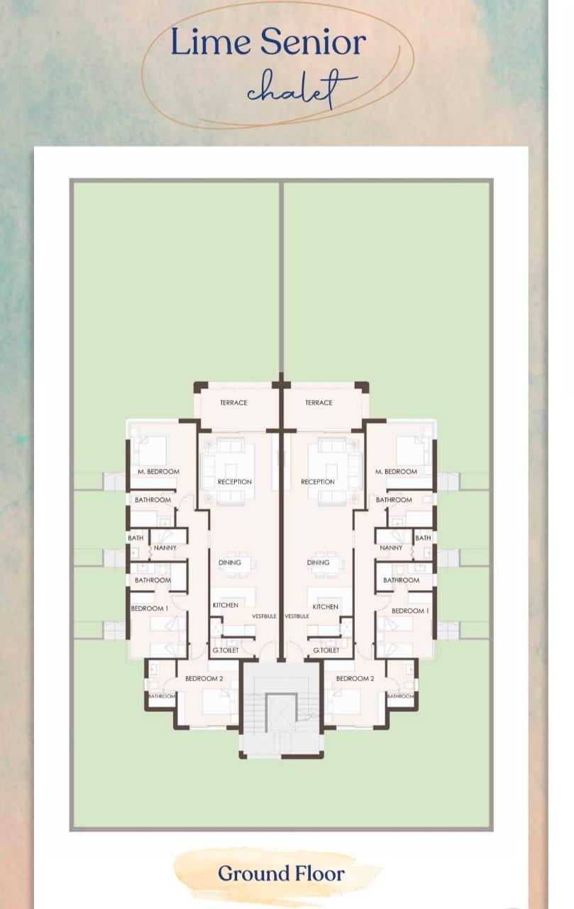 Floor plan for chalet at Hacienda West
